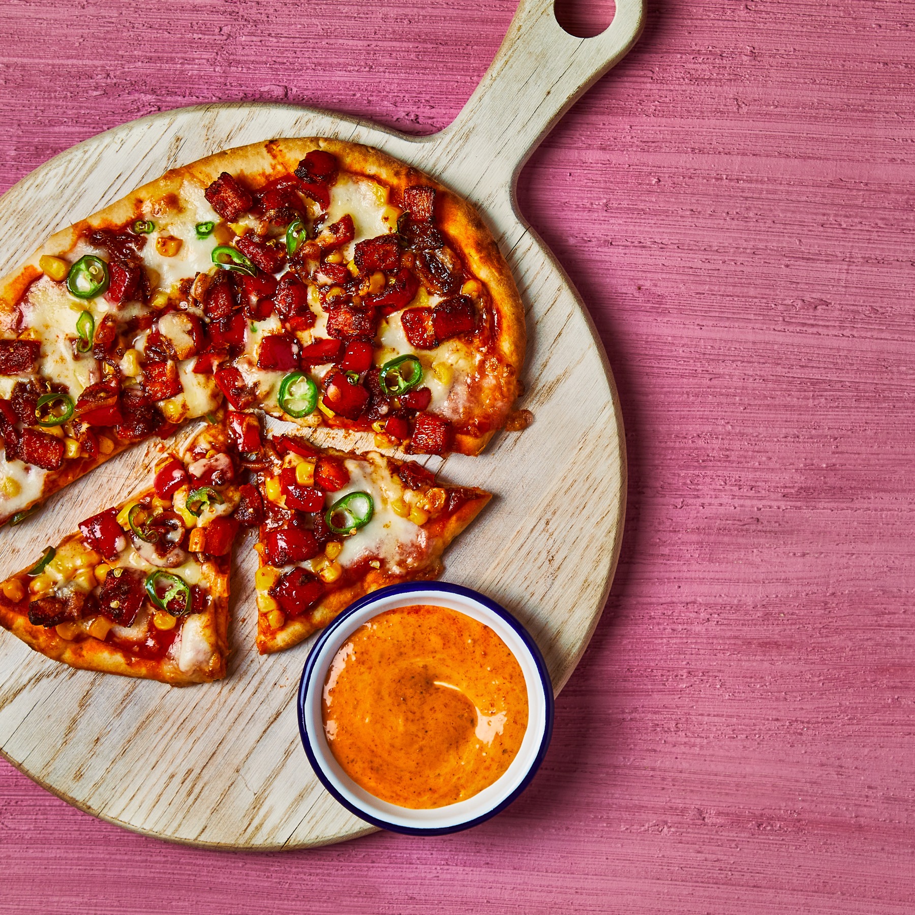 Veggie Fajita Pizza With Chipotle Mayo Recipe Gousto