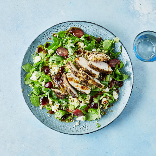 Chicken, Grape & Feta Salad With Figgy Dressing Recipe Gousto