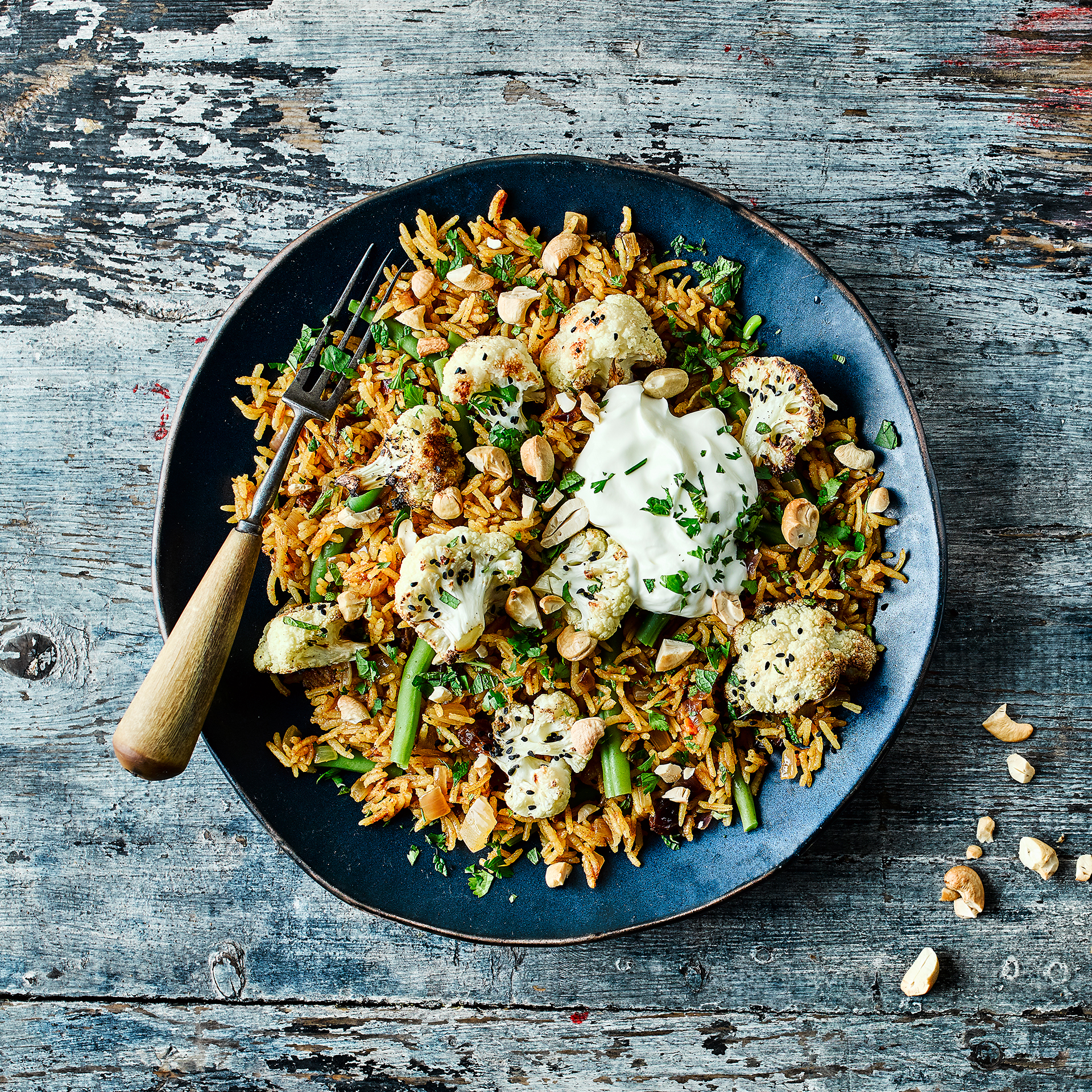 Roasted Cauliflower & Cashew Biryani Recipe Gousto