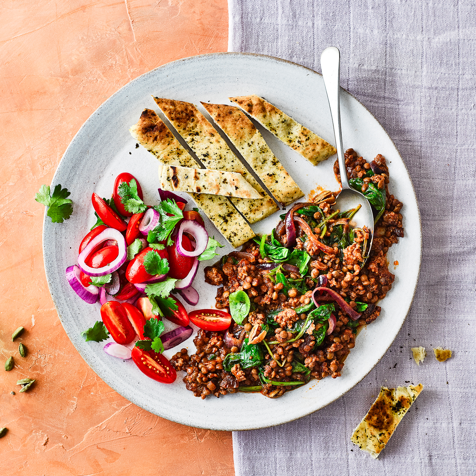 Lamb, Spinach & Lentil Dhansak Recipe Gousto