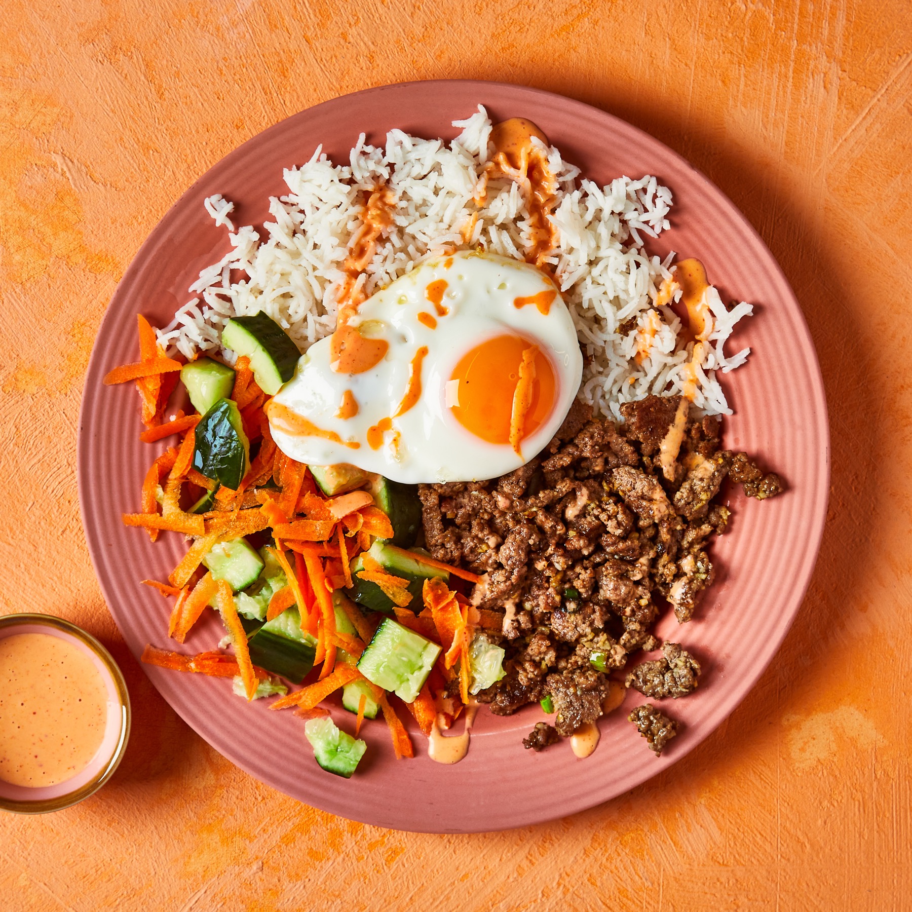 Korean Beef Bibimbap With Smashed Cucumber Recipe Gousto