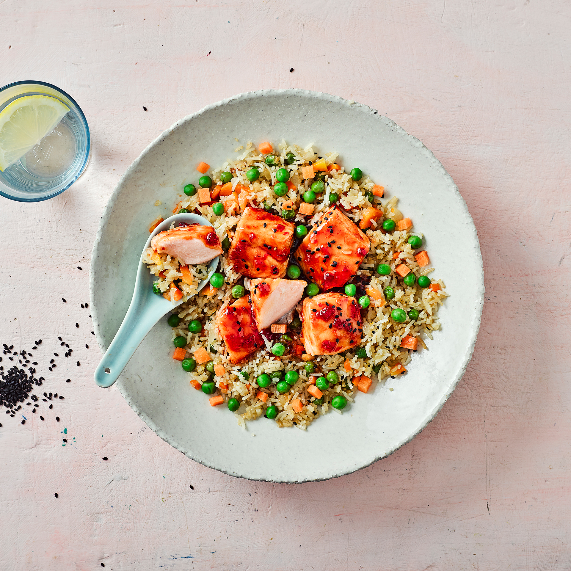 Annabel’s Glazed Salmon & Chinese Rice Recipe Gousto