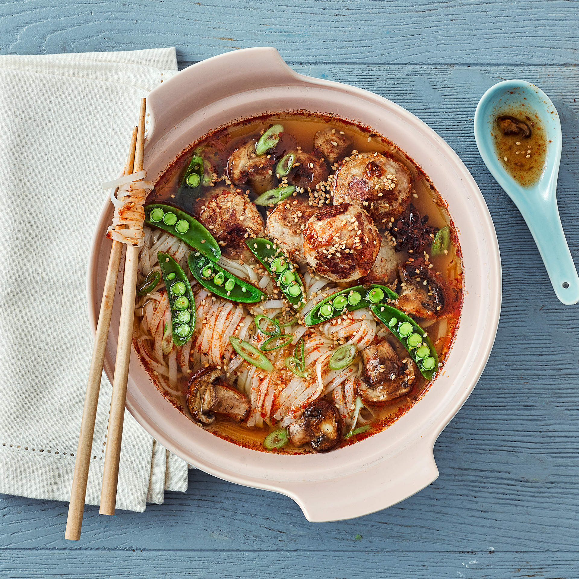 Spicy Pork Meatball & Mushroom Ramen Recipe Gousto