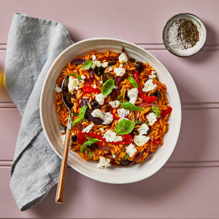 Roasted Red Pepper Orzo With Goats' Cheese Recipe Gousto