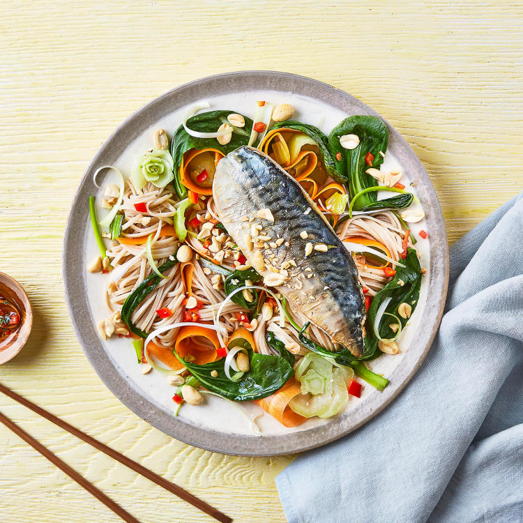 ThaiStyle Mackerel Fillets & Noodles Recipe Gousto