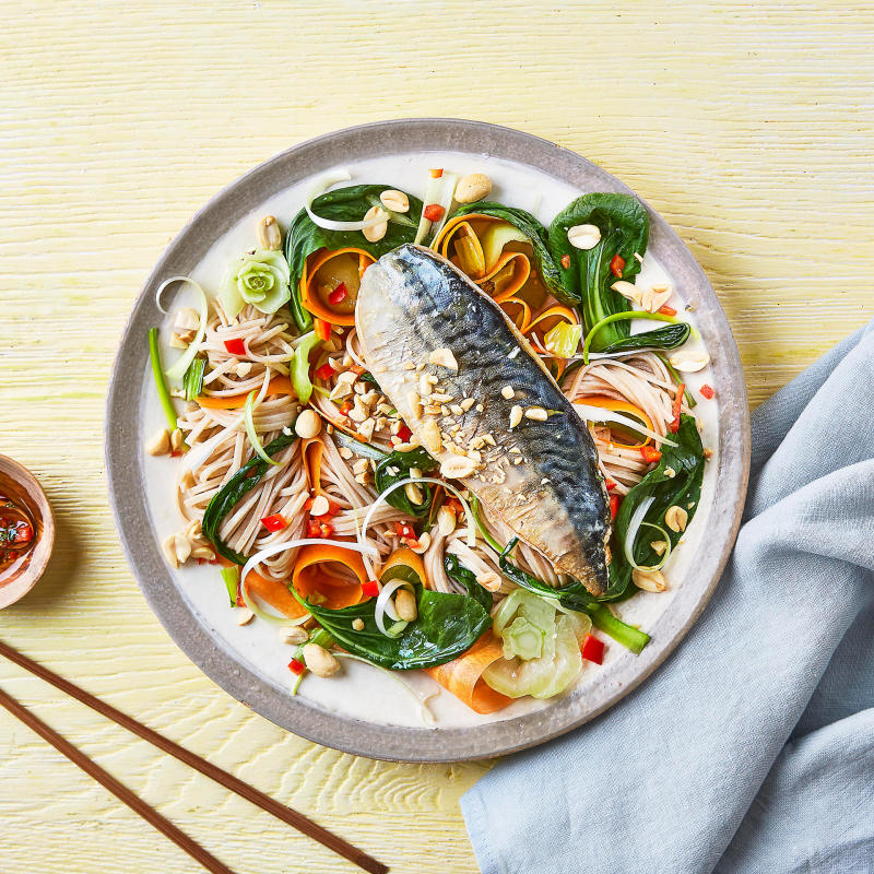 ThaiStyle Mackerel Fillets & Noodles Recipe Gousto