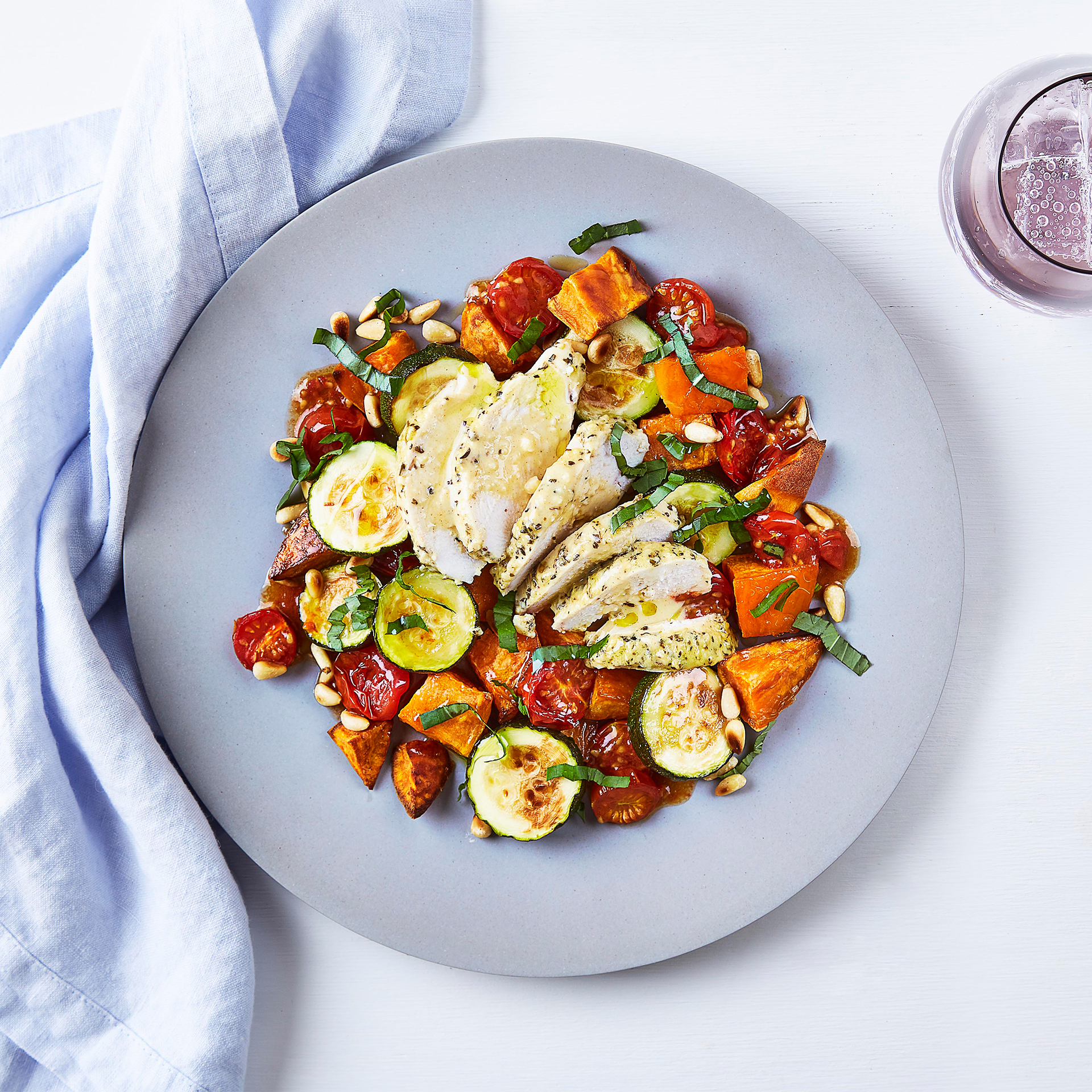 Wholesome Italian Chicken & Roast Veg Bake Recipe Gousto