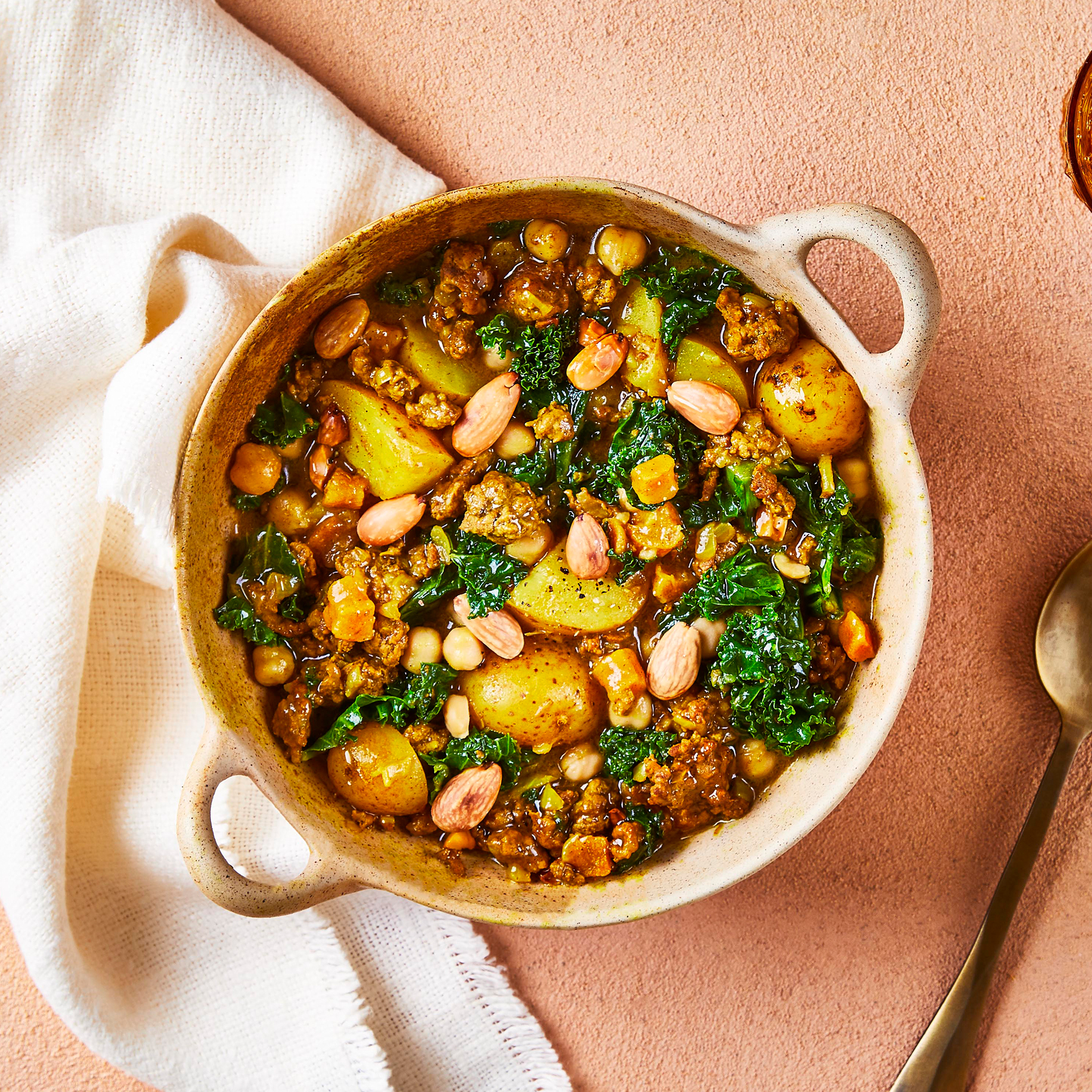 OnePot Lamb & Potato Tagine With Toasted Almonds Recipe Gousto