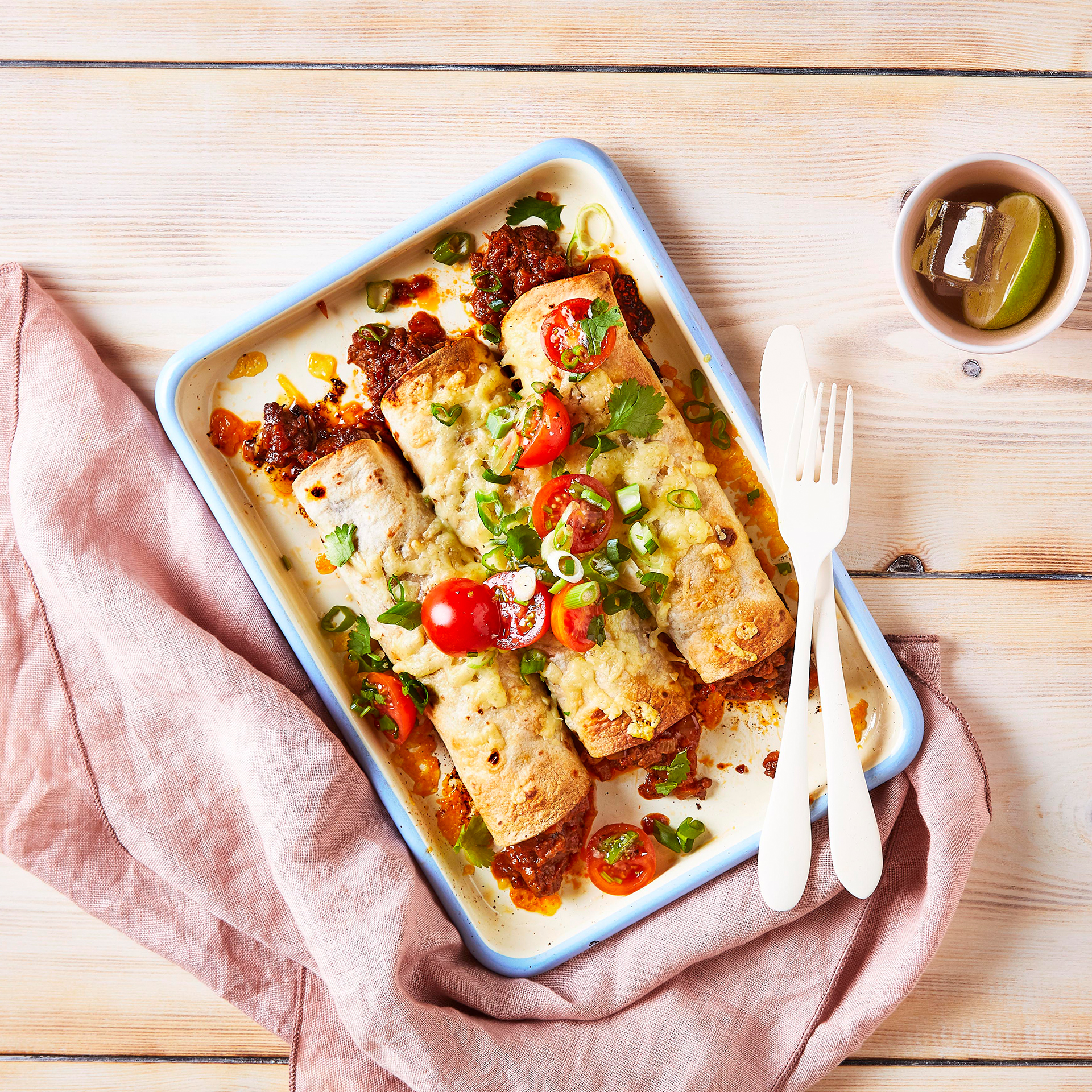 Smoky Beef Enchiladas With Fresh Tomato Salsa Recipe Gousto