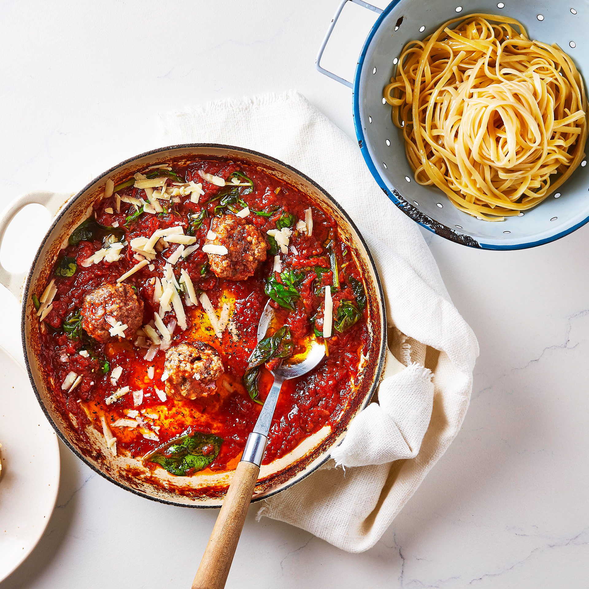 Baked Beef Meatballs With Tomato Sauce & Linguine Recipe Gousto