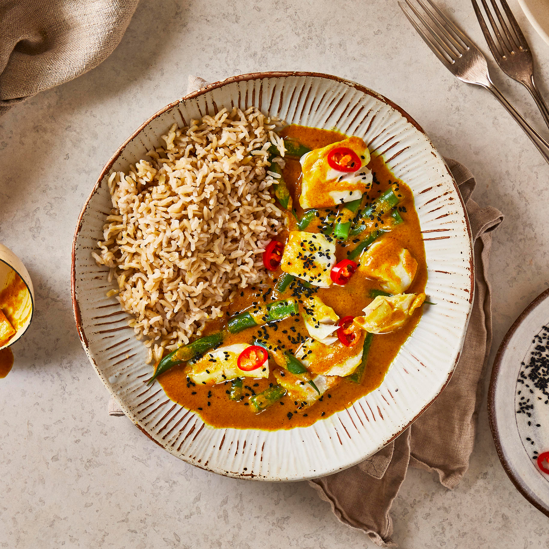 10Min Coconut Fish Curry With Green Beans Recipe Gousto