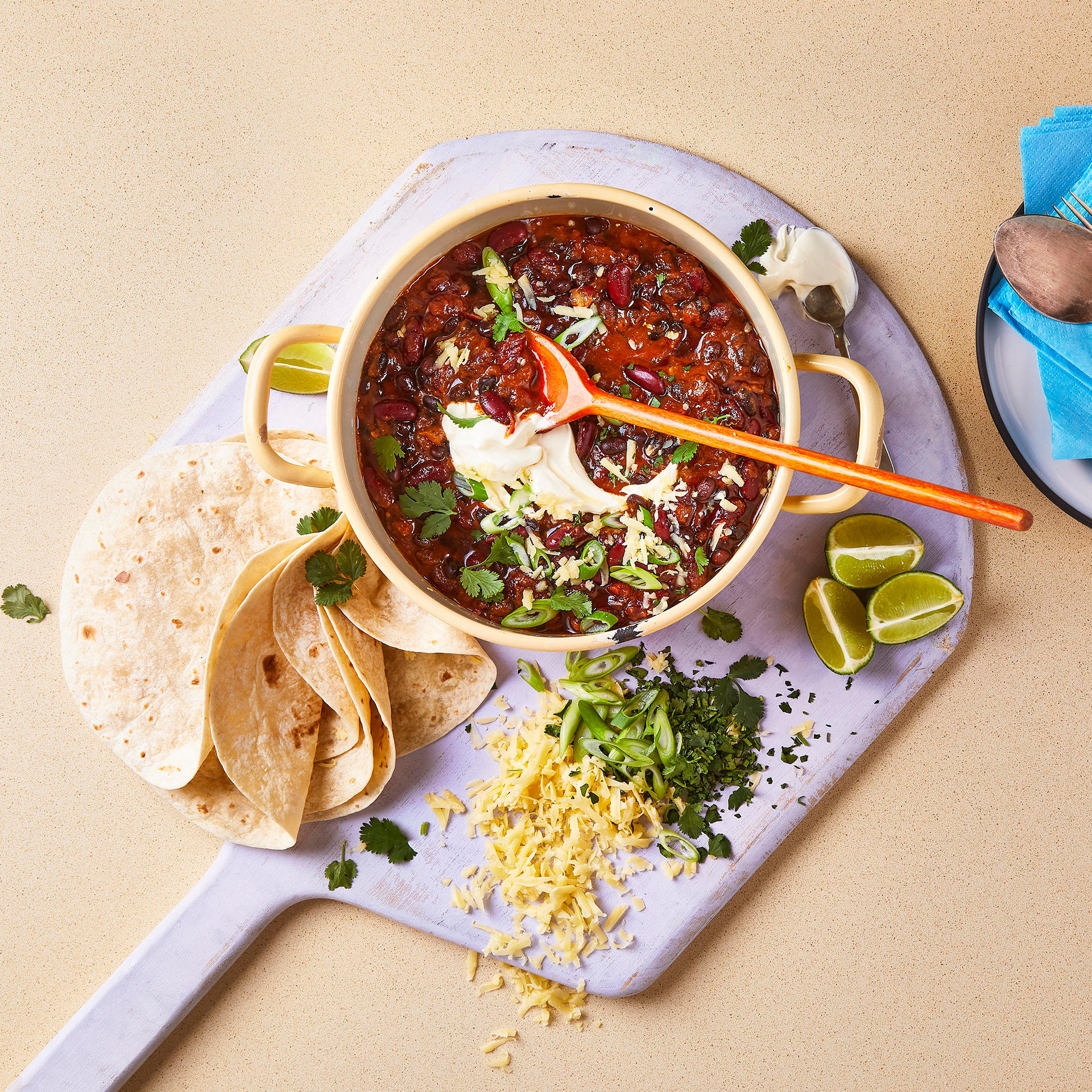 10Min Cheesy Black Bean Chilli Recipe Gousto