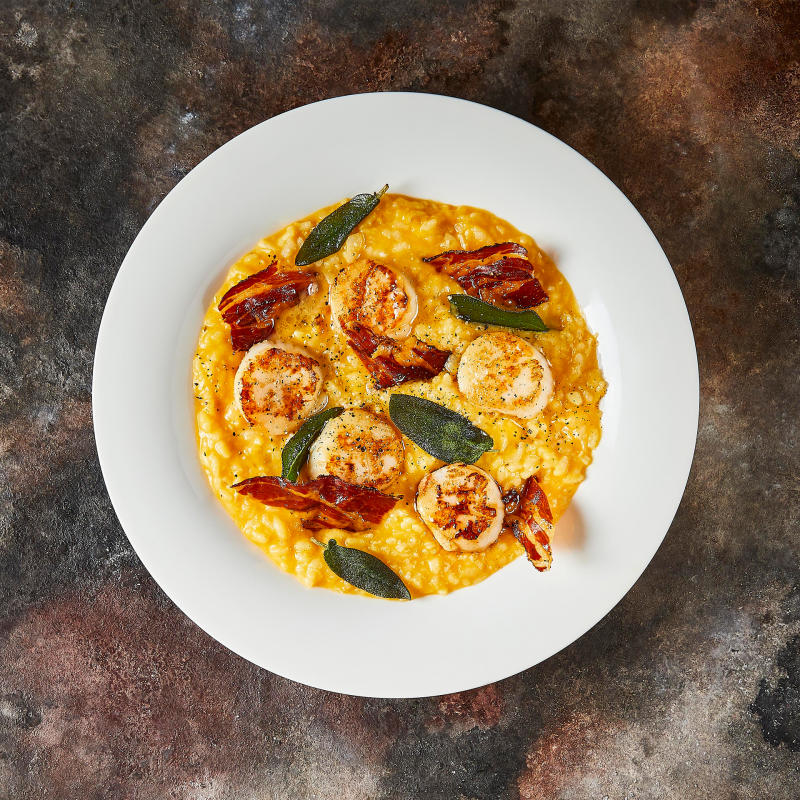Scallops, Crispy Coppa & Butternut Squash Risotto Recipe | Gousto