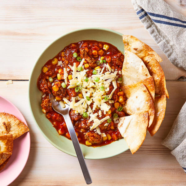 Easy Pork & Corn Chilli With Tortilla Chips Recipe Gousto