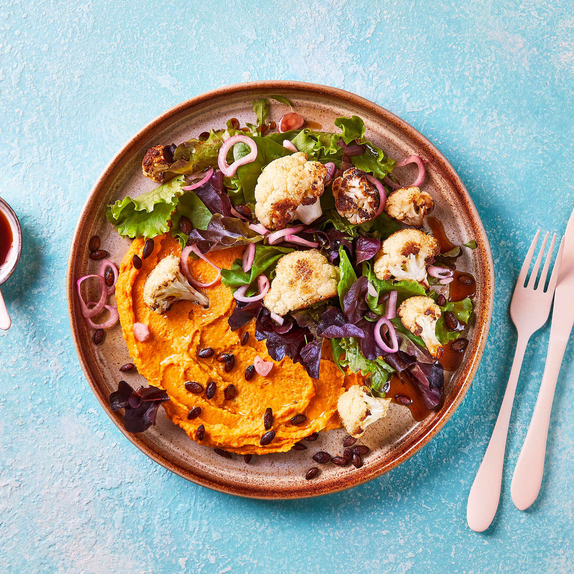 Sweet Potato Hummus With Roasted Cauli Recipe Gousto