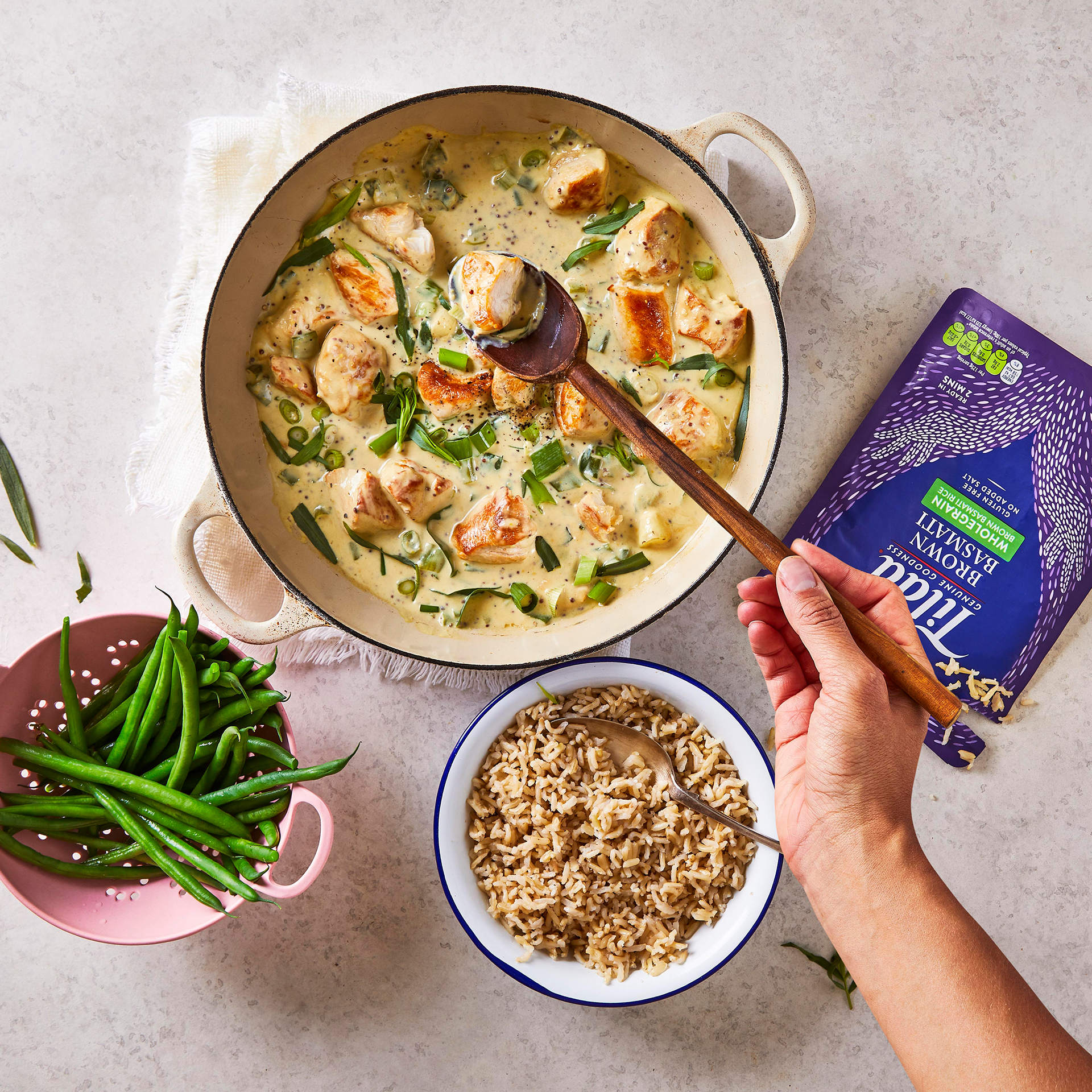 10Min Creamy Tarragon & Mustard Lentil Chicken Recipe Gousto