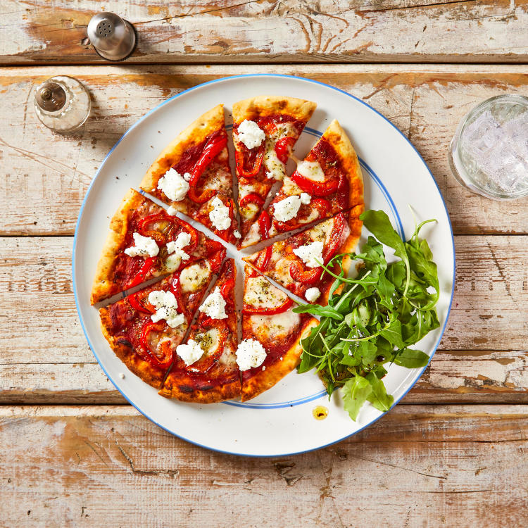 Goats' Cheese & Red Pepper Pizza Recipe Gousto