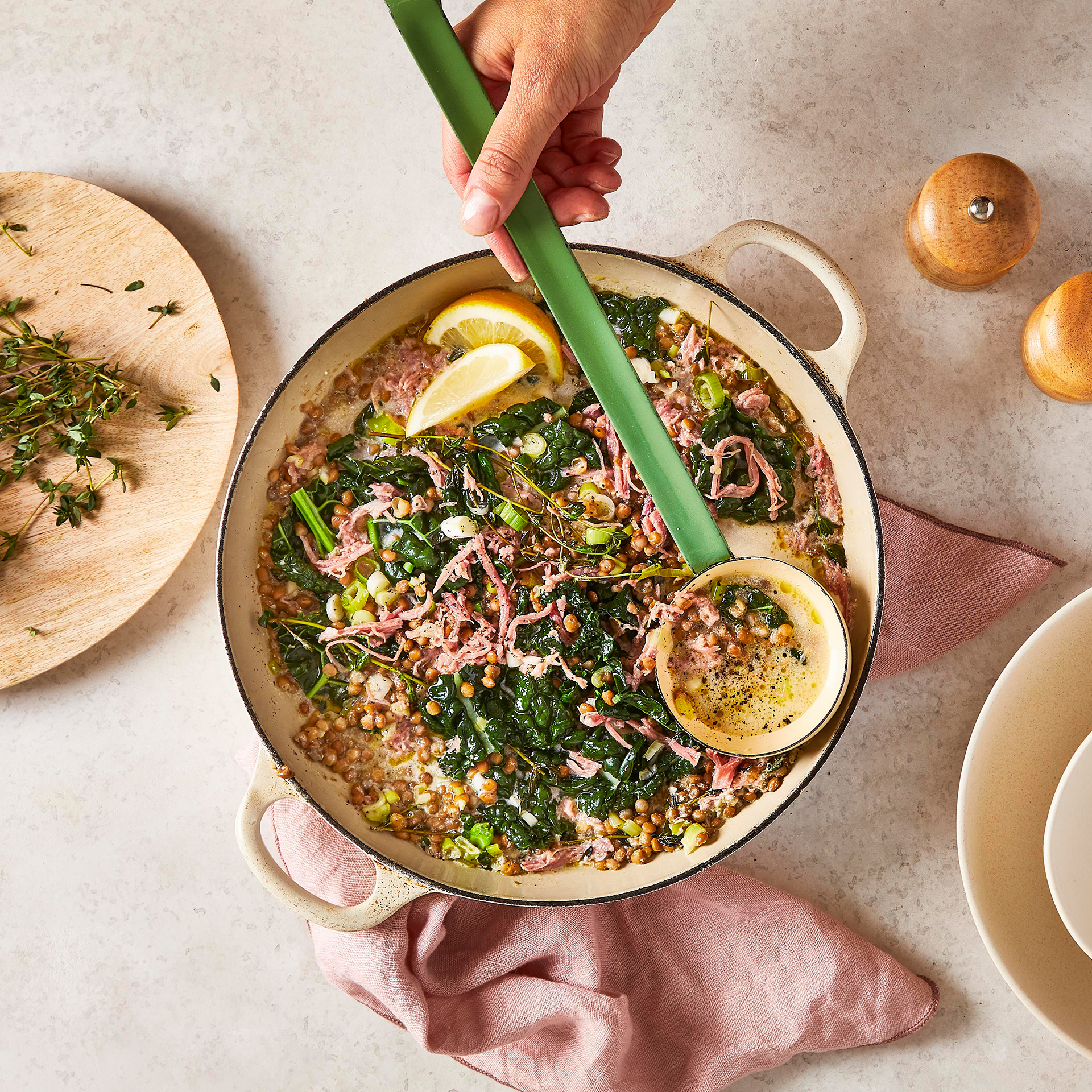 10Min Ham Hock & Mustardy Lentils Recipe Gousto