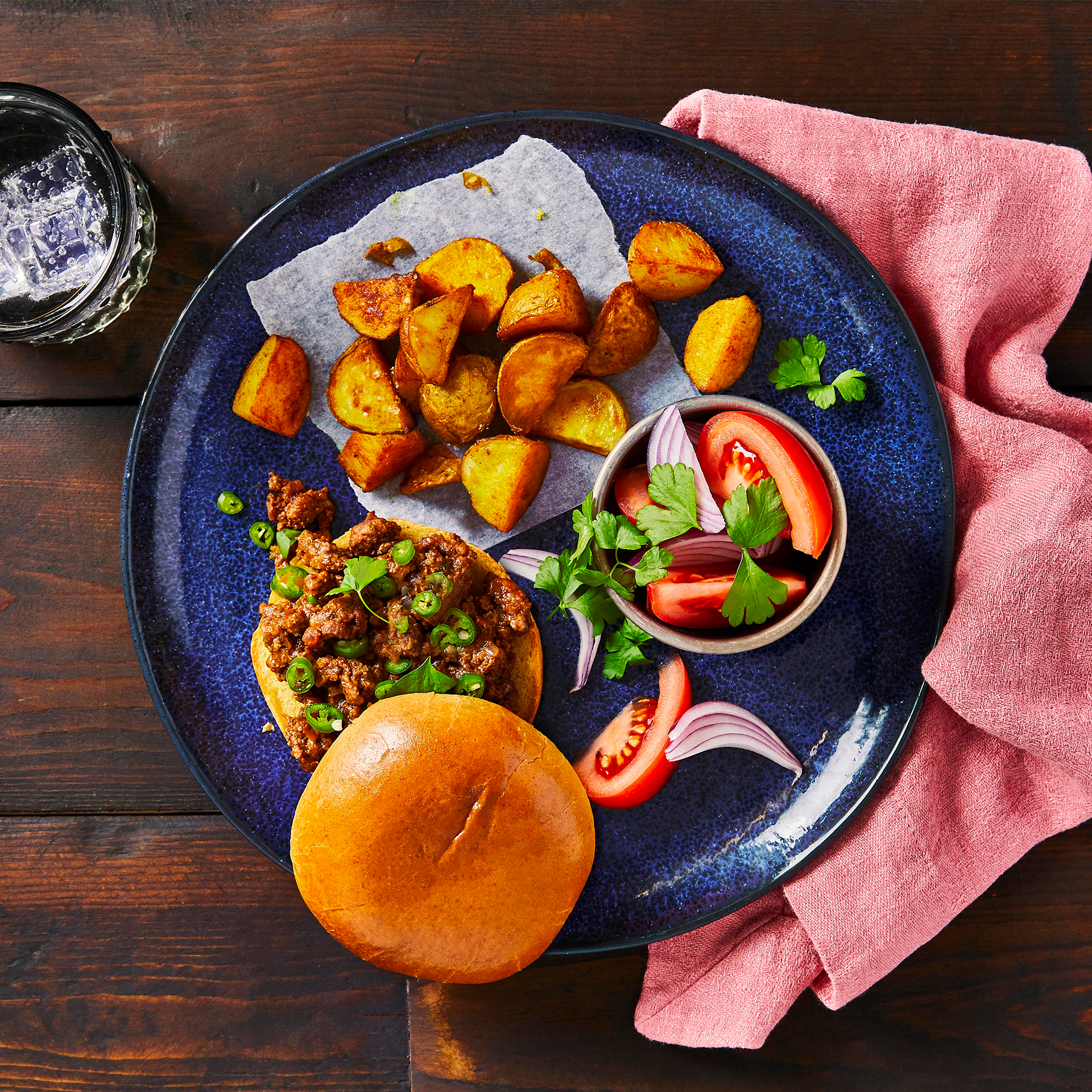 Lamb Keema Pav With Turmeric Roast Potatoes Recipe Gousto