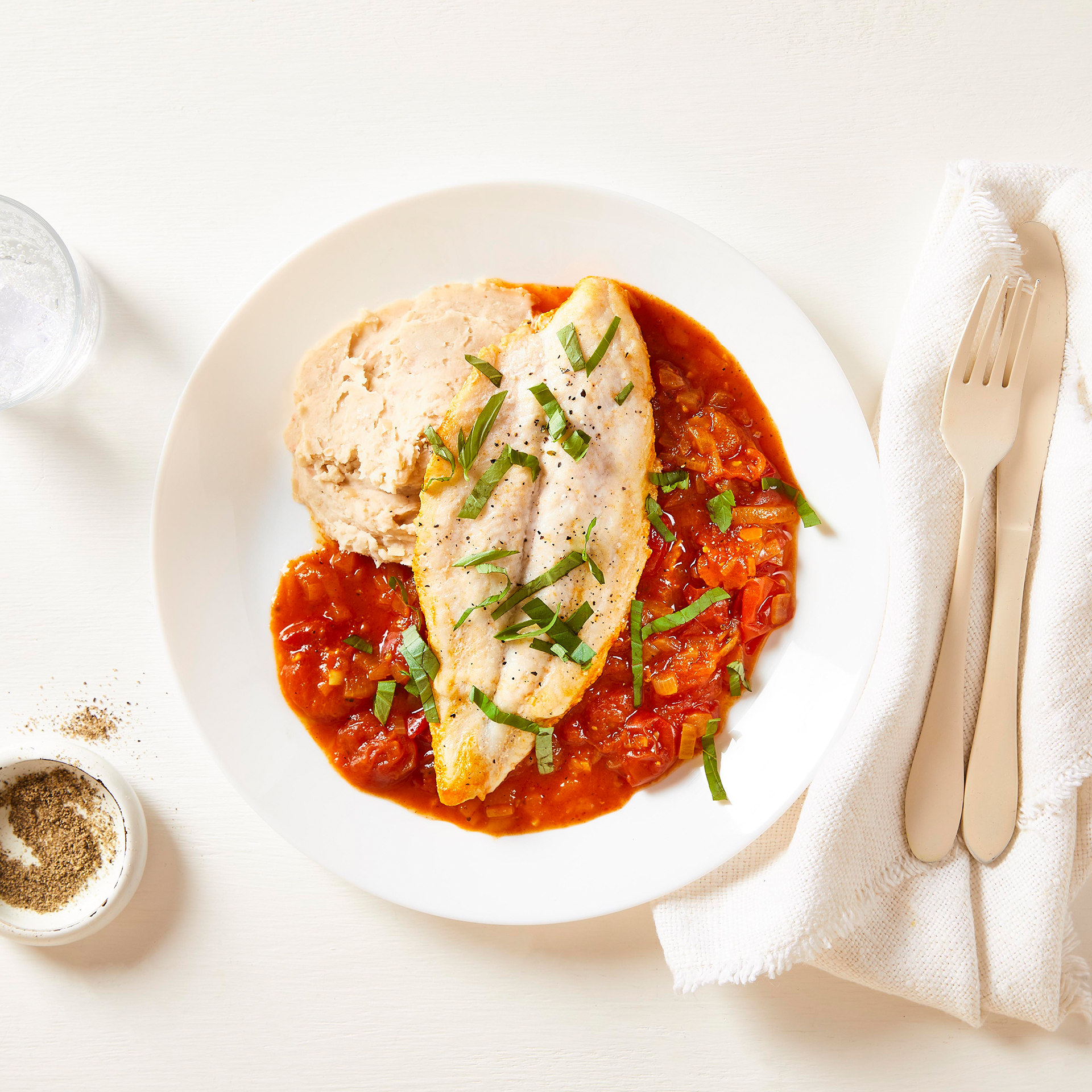 Mediterranean Fish With Cannellini Bean Mash Recipe Gousto