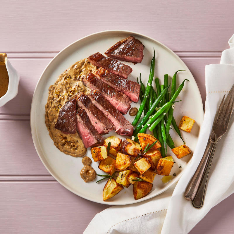 Rump Steak, Creamy Mustard Sauce & Parmentier Potatoes Recipe Gousto
