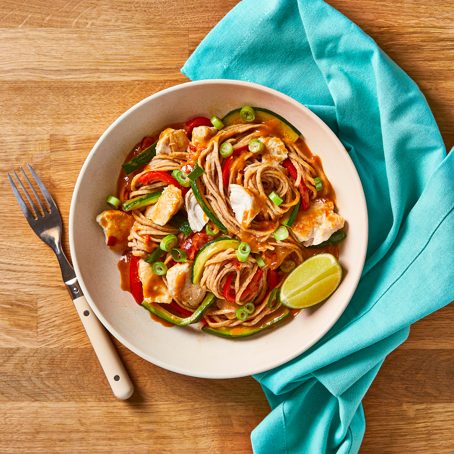 10Min Nutty Chicken Noodle StirFry Recipe Gousto