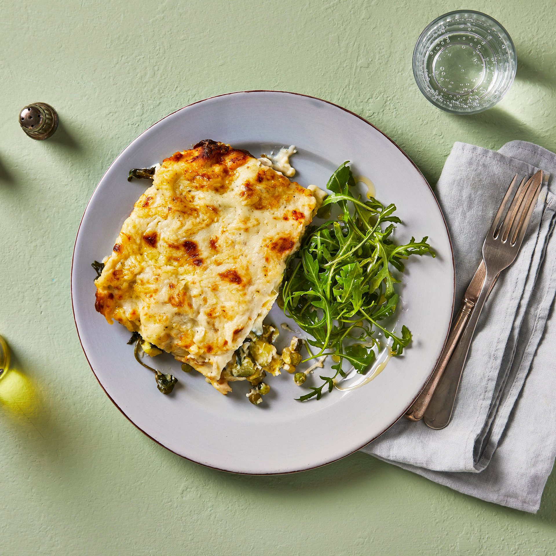 Lasagne Primavera With Feta & Rocket Recipe Gousto