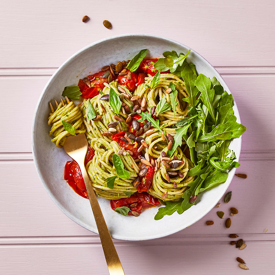 Creamy Avocado Pesto With Spaghetti Recipe Gousto