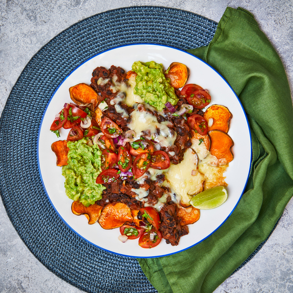 Loaded Veggie Sweet Potato Nachos Recipe Gousto