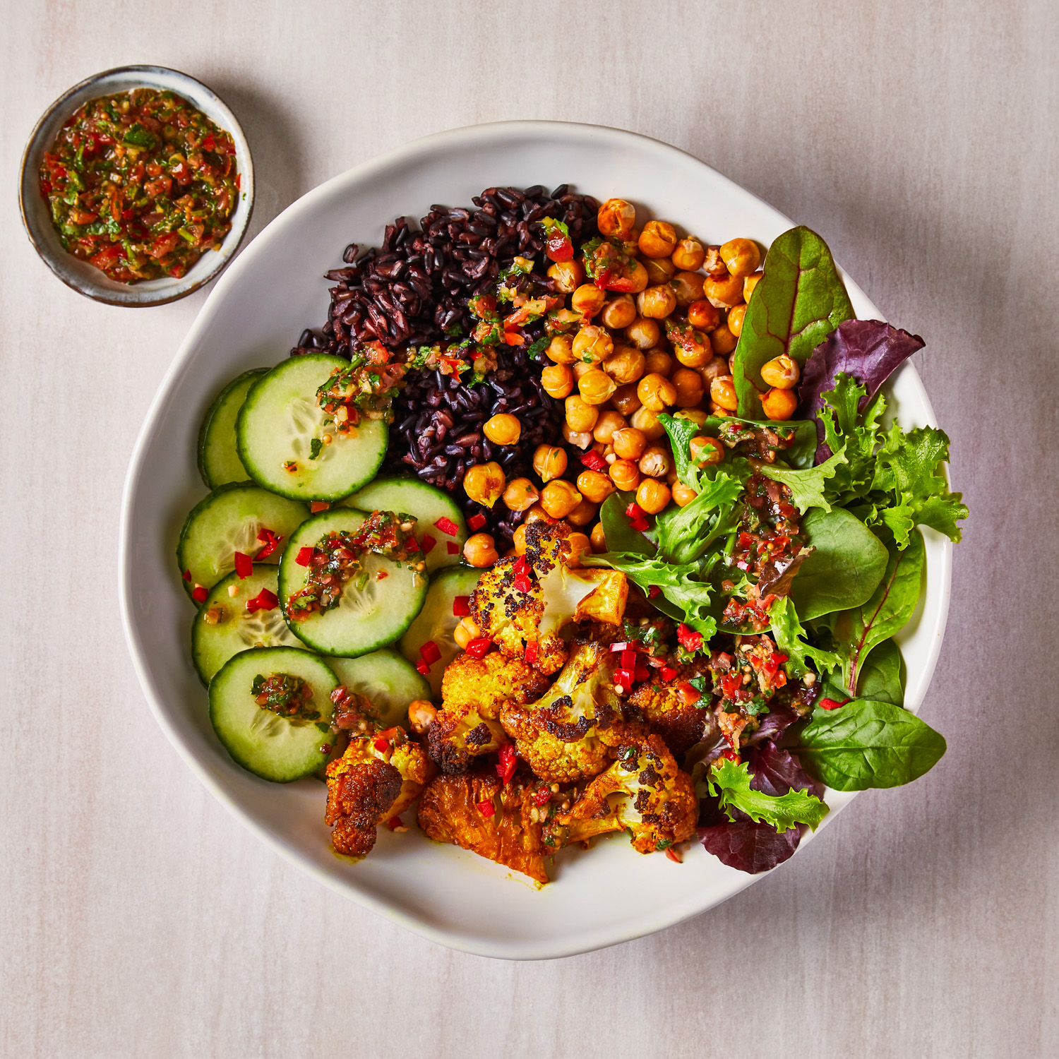 Turmeric Roasted Cauliflower & Black Rice Recipe Gousto