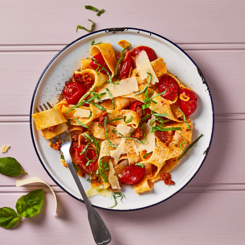 Creamy 'Nduja & Fennel Seed Pappardelle Recipe Gousto