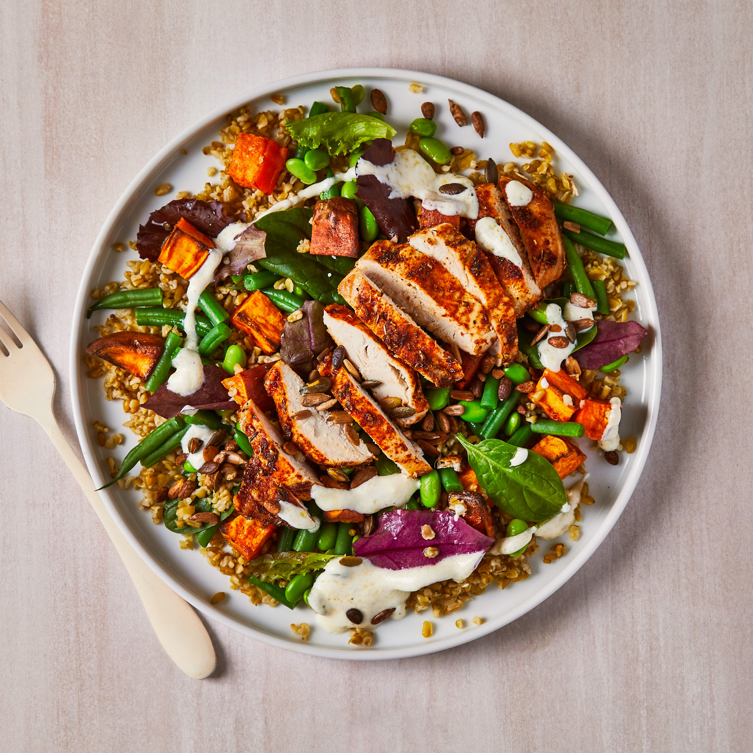 Spicy Chicken & Greens Grain Bowl Recipe Gousto