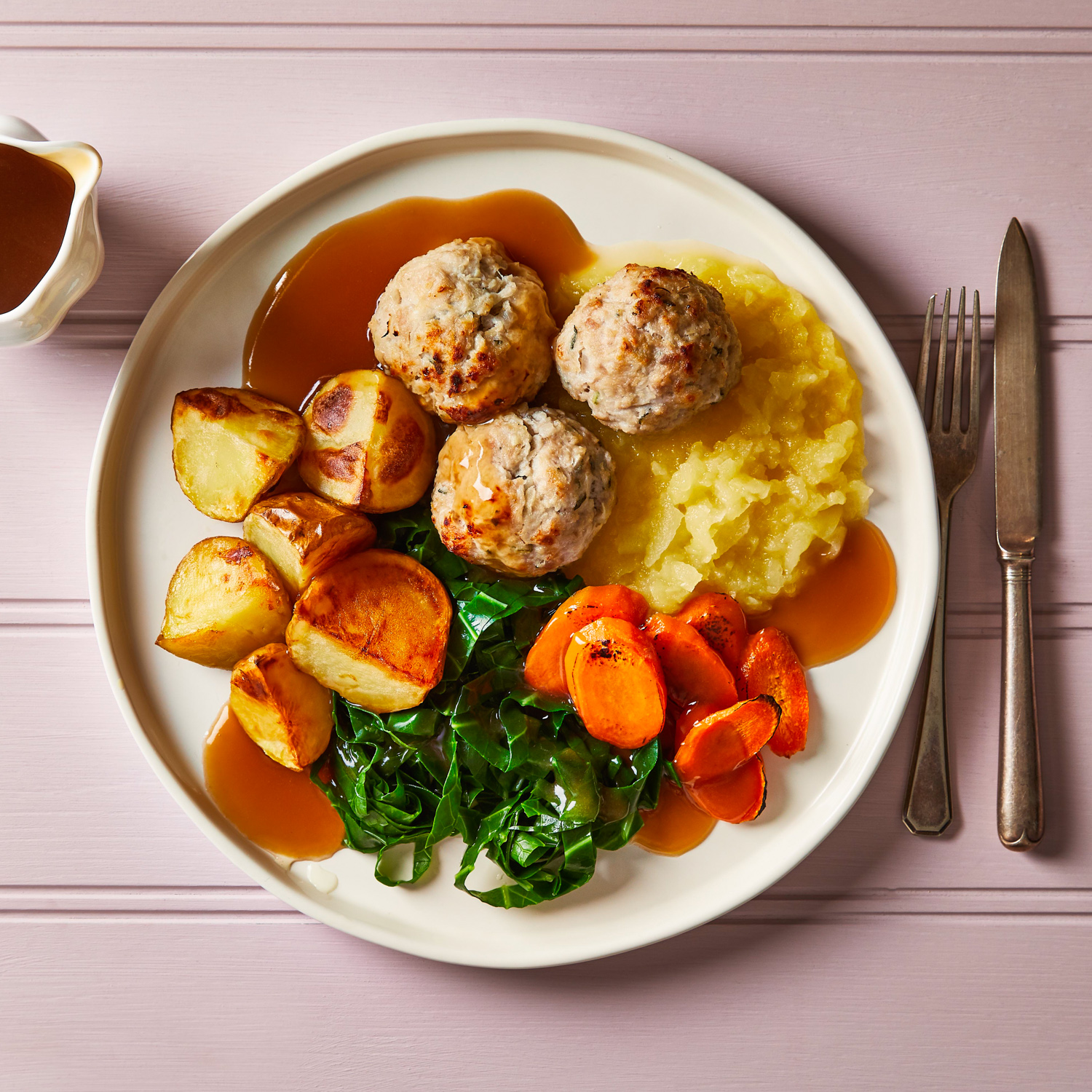 Sage & Onion Pork Meatballs With Apple Sauce Recipe Gousto