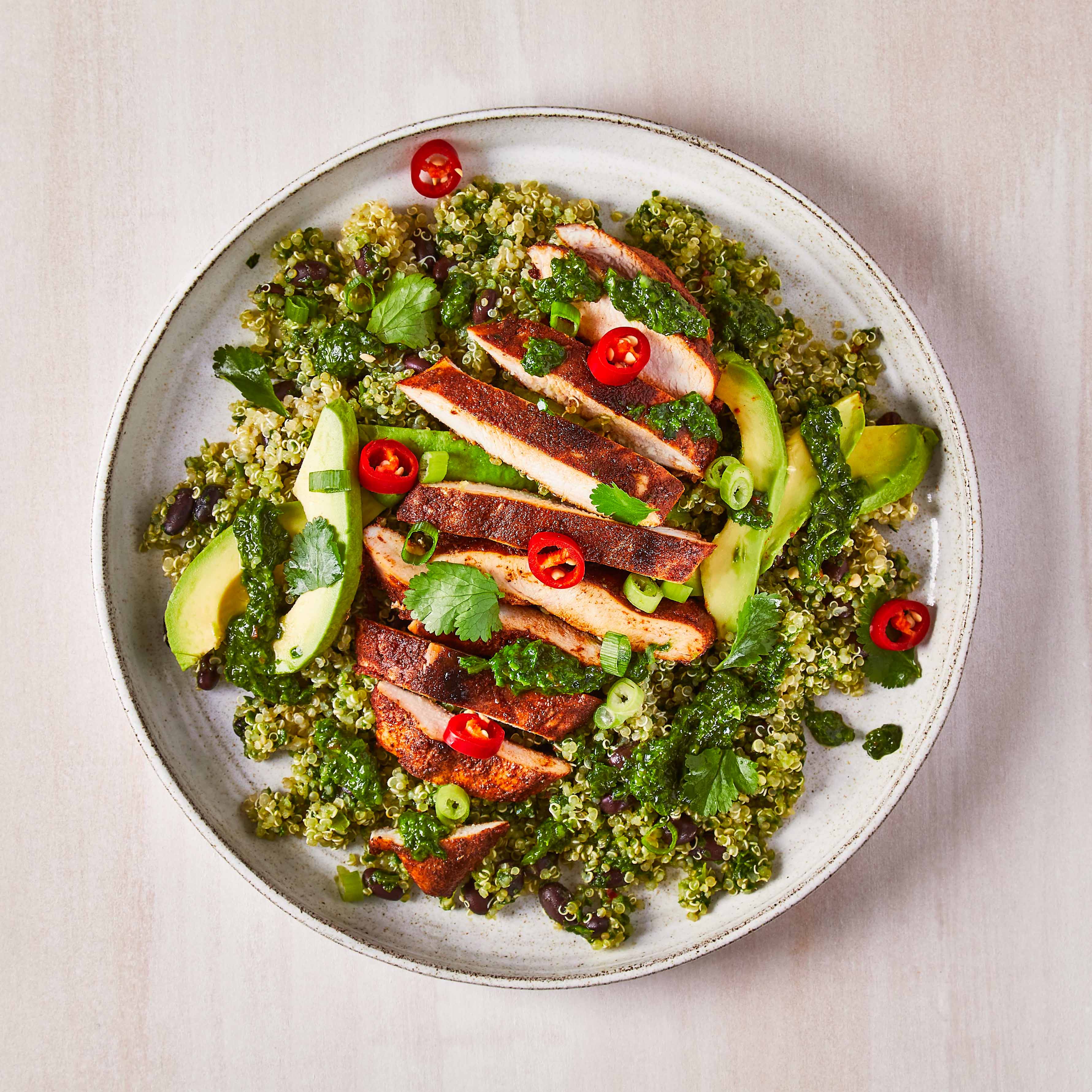 Spicy Chicken, Green Quinoa & Avocado Recipe Gousto