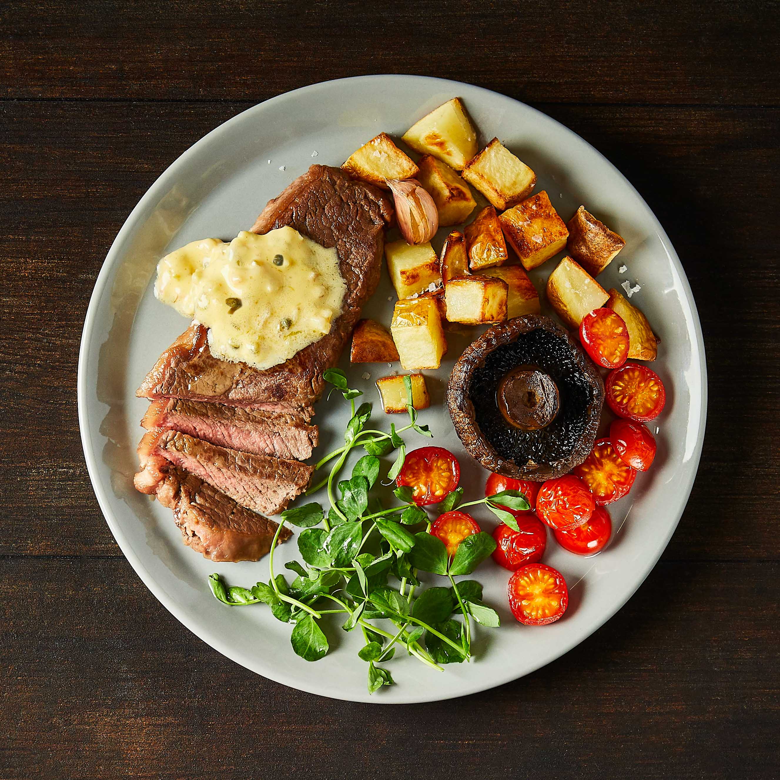 21Day Aged Sirloin, Parmentier Potatoes & Bistro Butter Recipe Gousto
