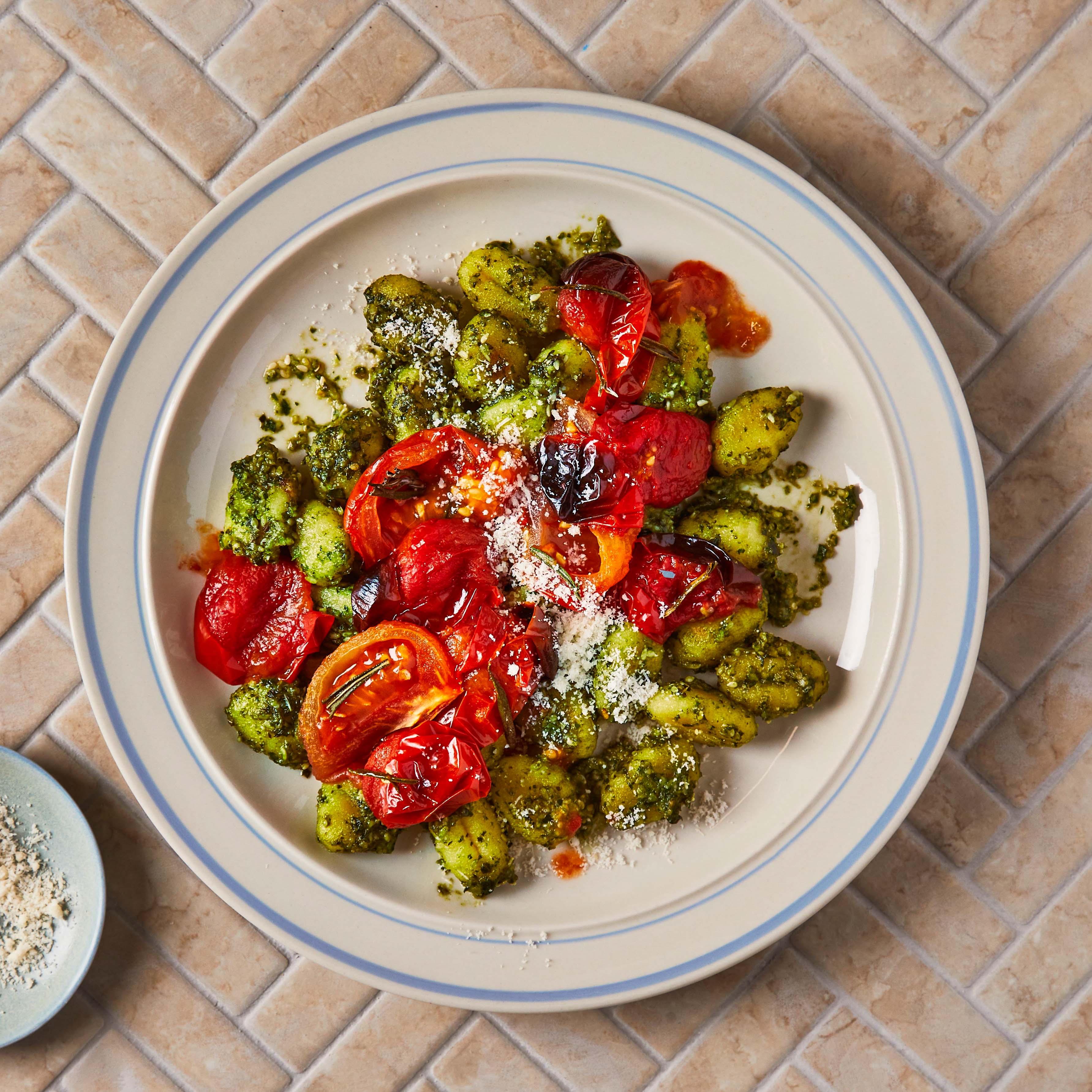Sesame Seed Pesto Gnocchi & Tomato Medley Recipe Gousto