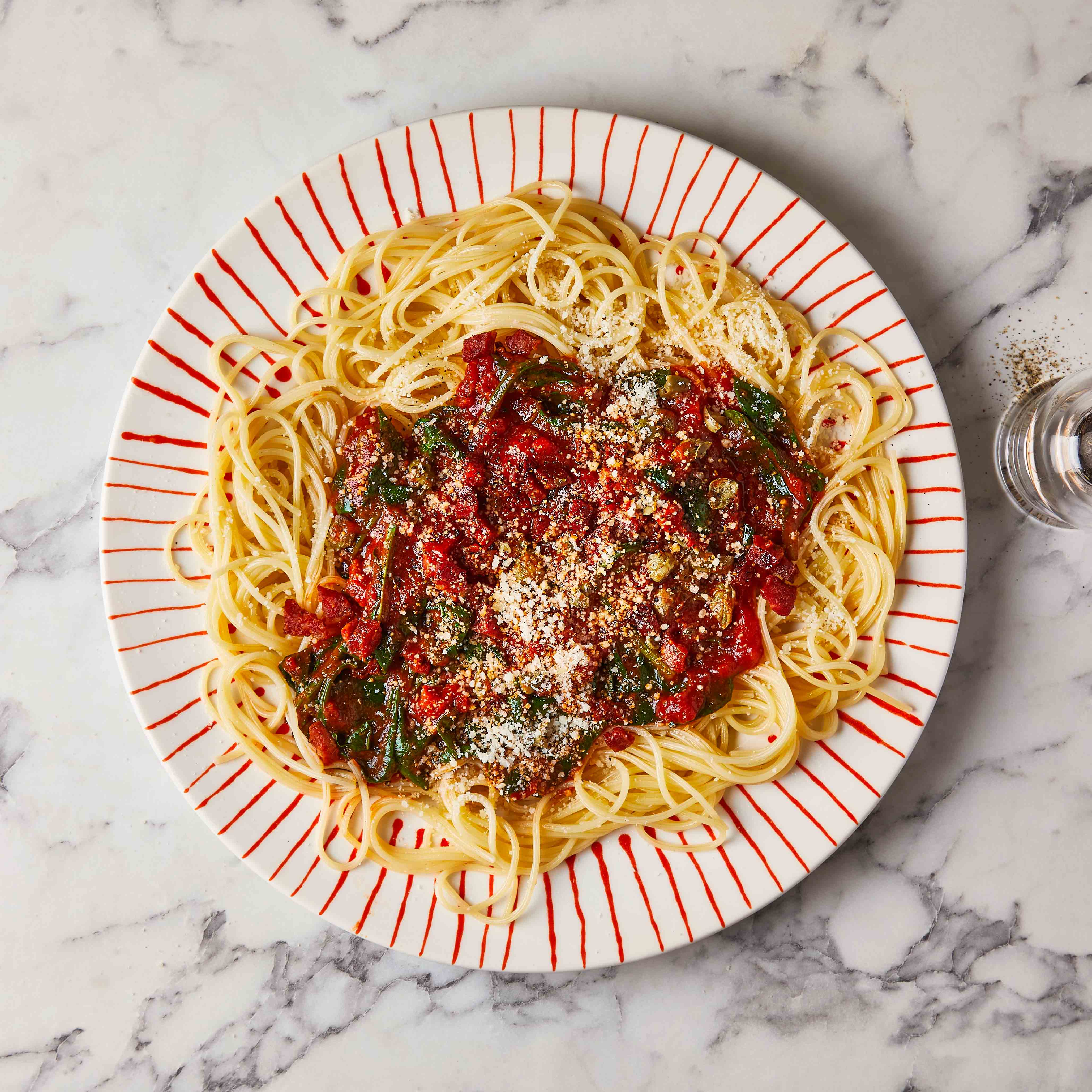 10Min Chorizo, Caper & Spinach Spaghetti Recipe Gousto