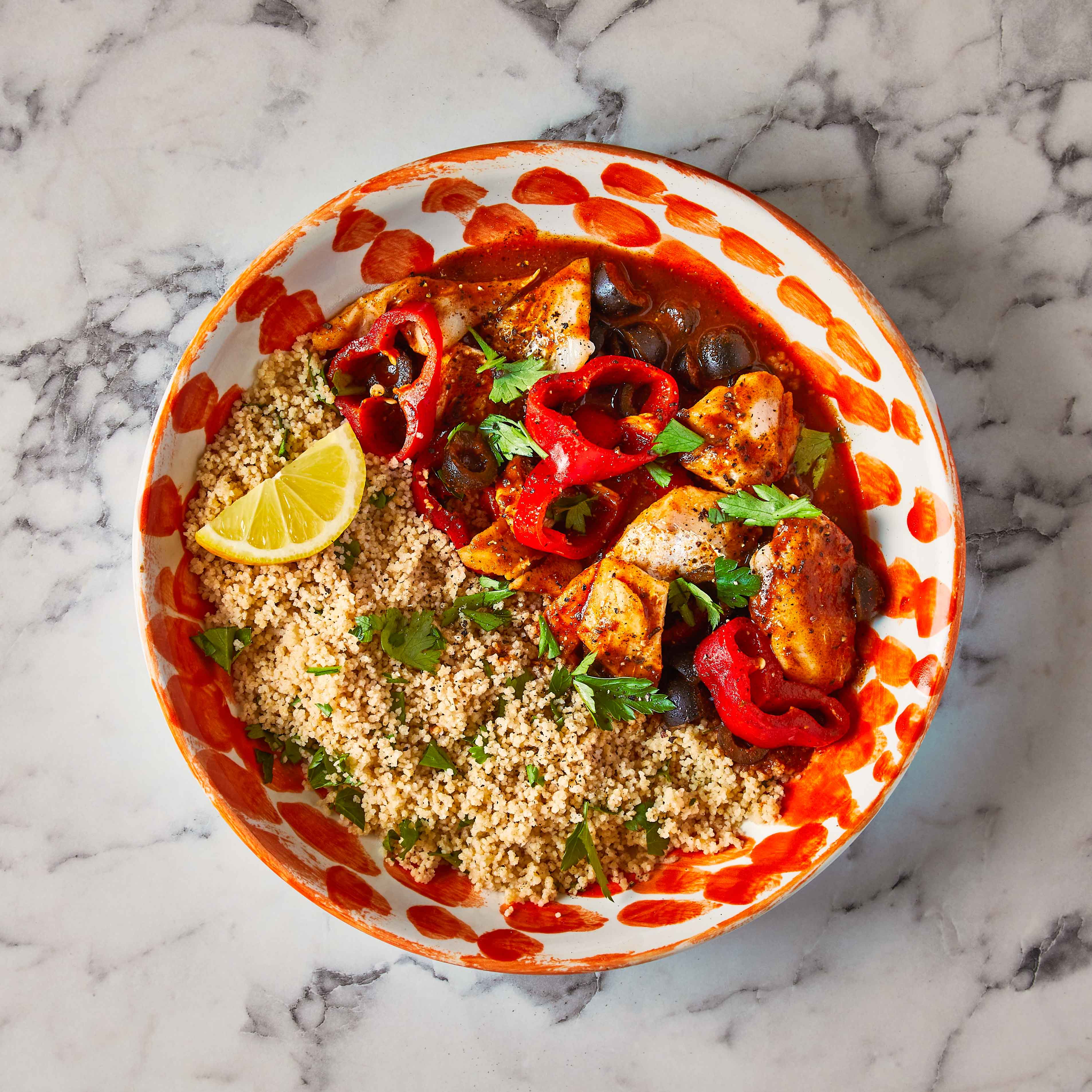 10Min Sicilian Haddock Stew & Lemony Couscous Recipe Gousto