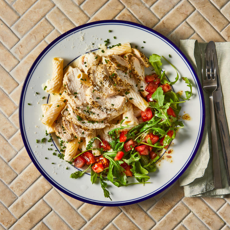 Creamy Roasted Garlic Chicken Tortiglioni Recipe Gousto