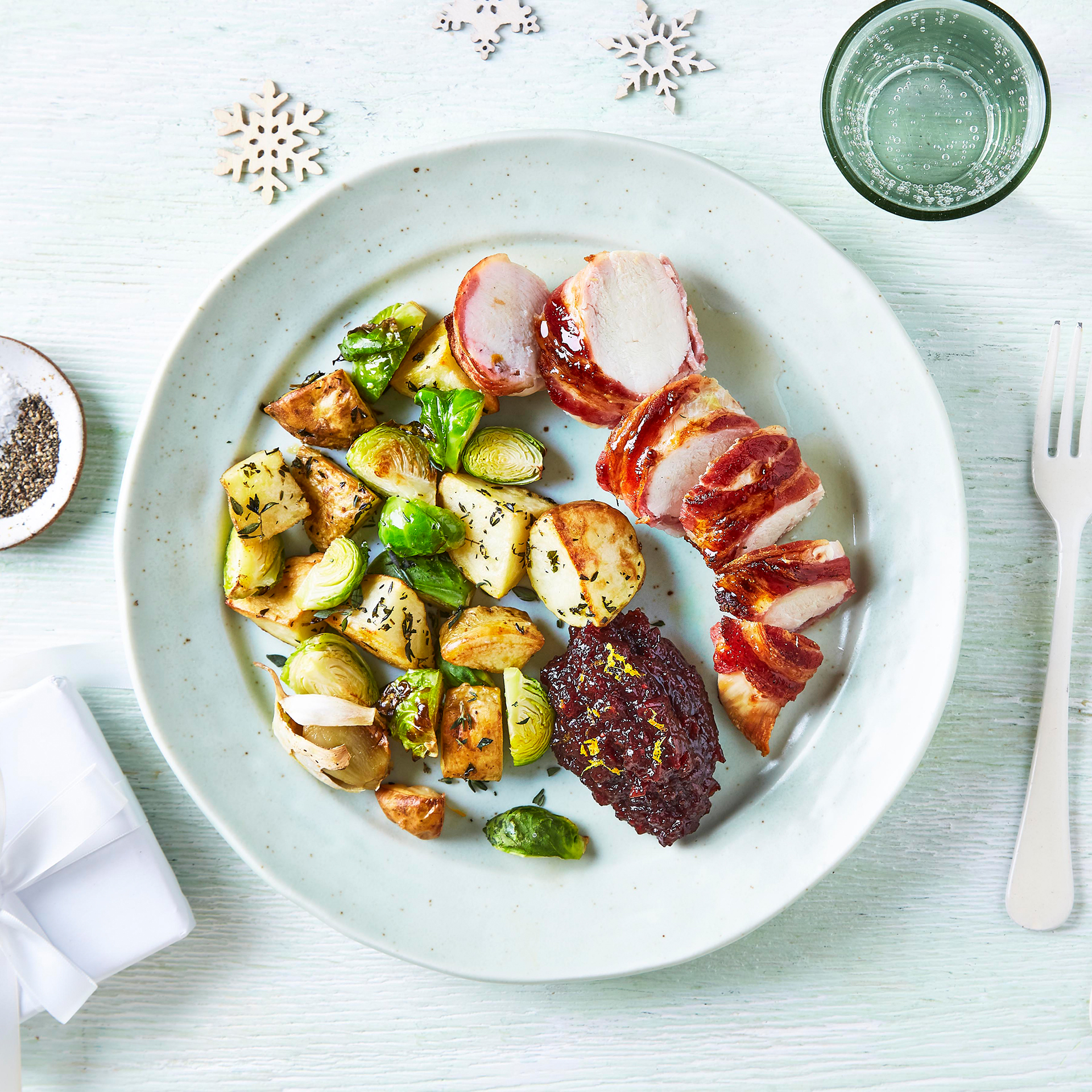 BaconWrapped Chicken, Cranberry & Orange Sauce Recipe Gousto