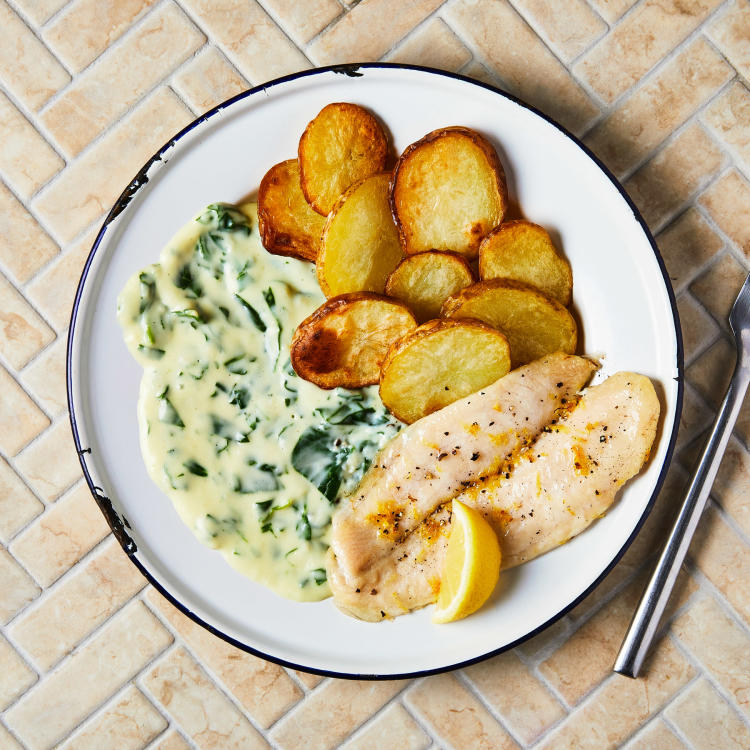 Lemon Baked Fish With Spinach Mornay Recipe Gousto