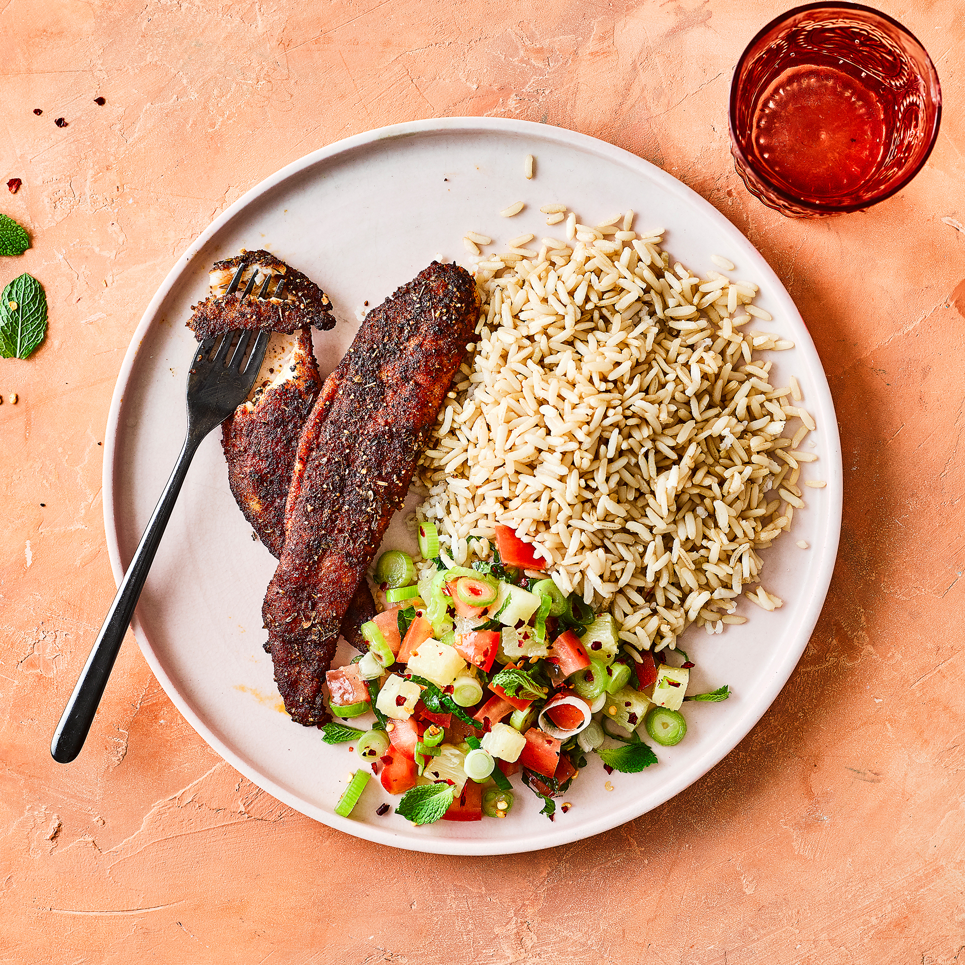 Cajun Basa, Pineapple & Mint Salsa Recipe Gousto