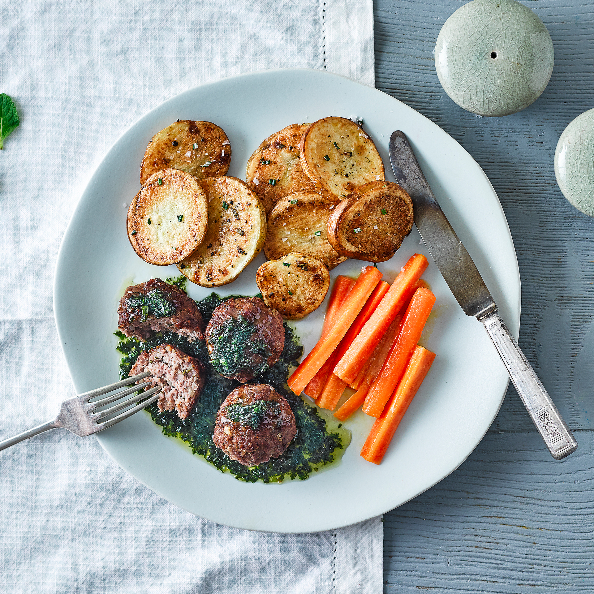 Rosemary Lamb Meatballs & Mint Sauce Recipe Gousto