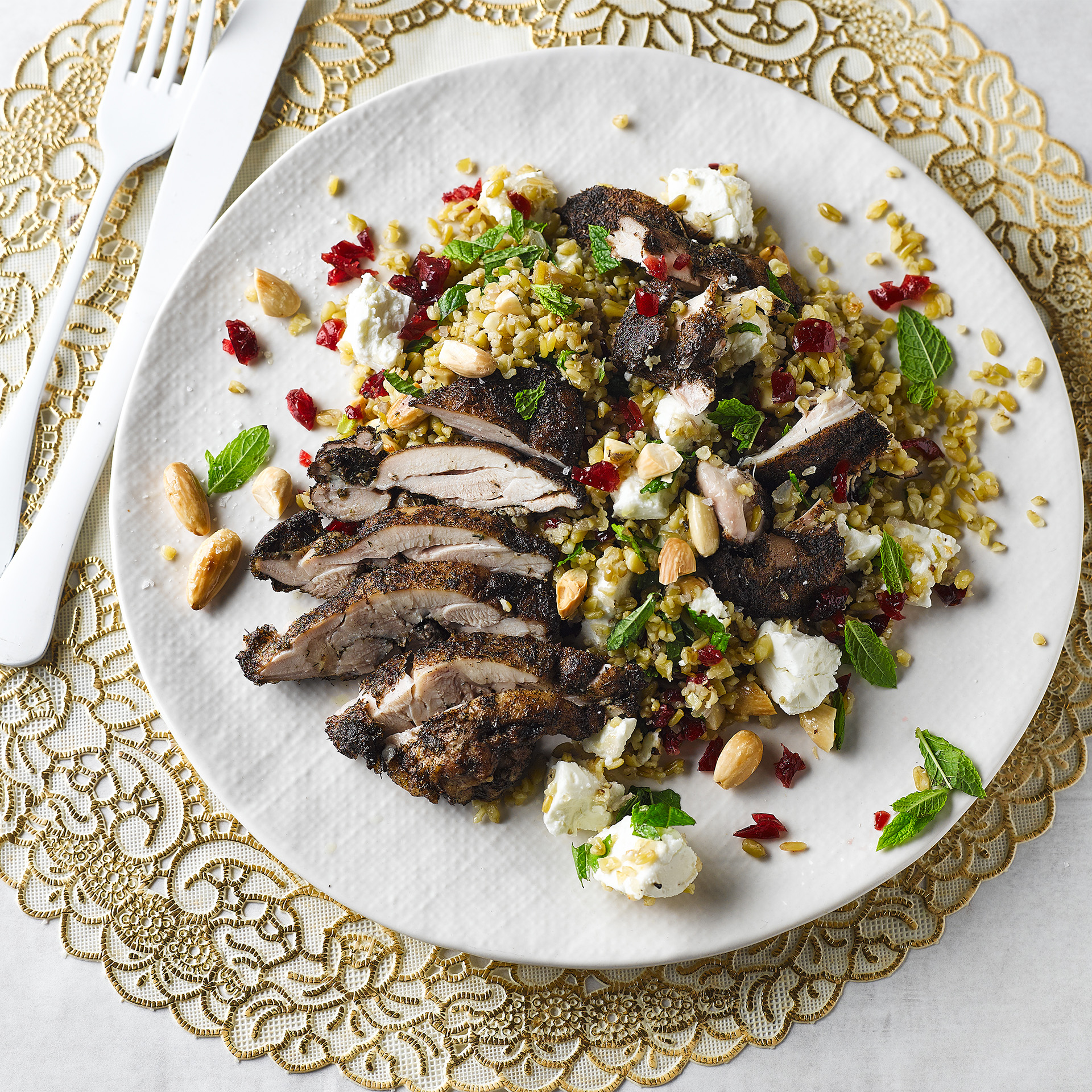 Jewelled Chicken Freekeh Recipe Gousto