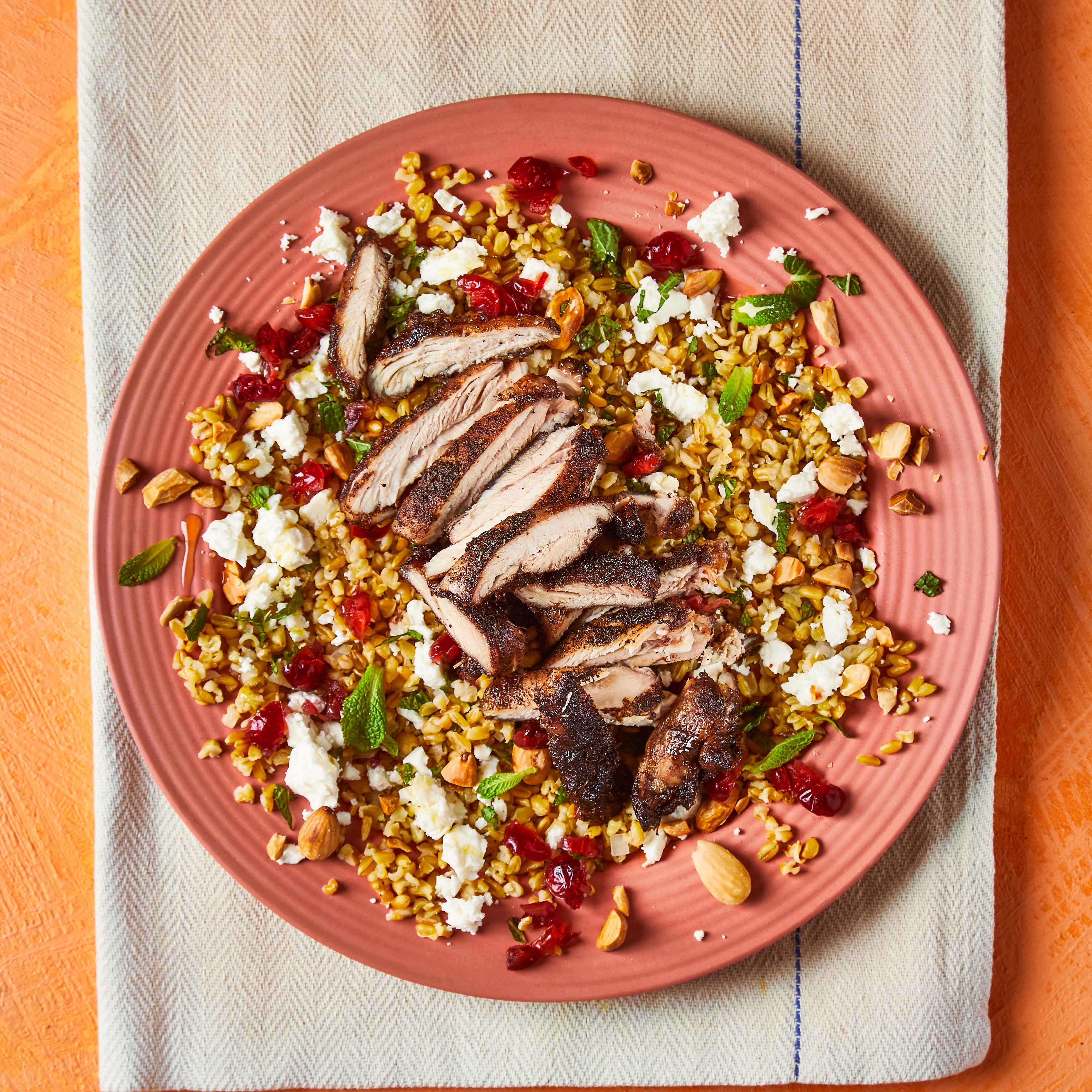 Jewelled Chicken Freekeh Recipe Gousto
