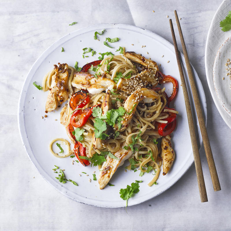 Miso & Sesame Chicken Noodles Recipe Gousto