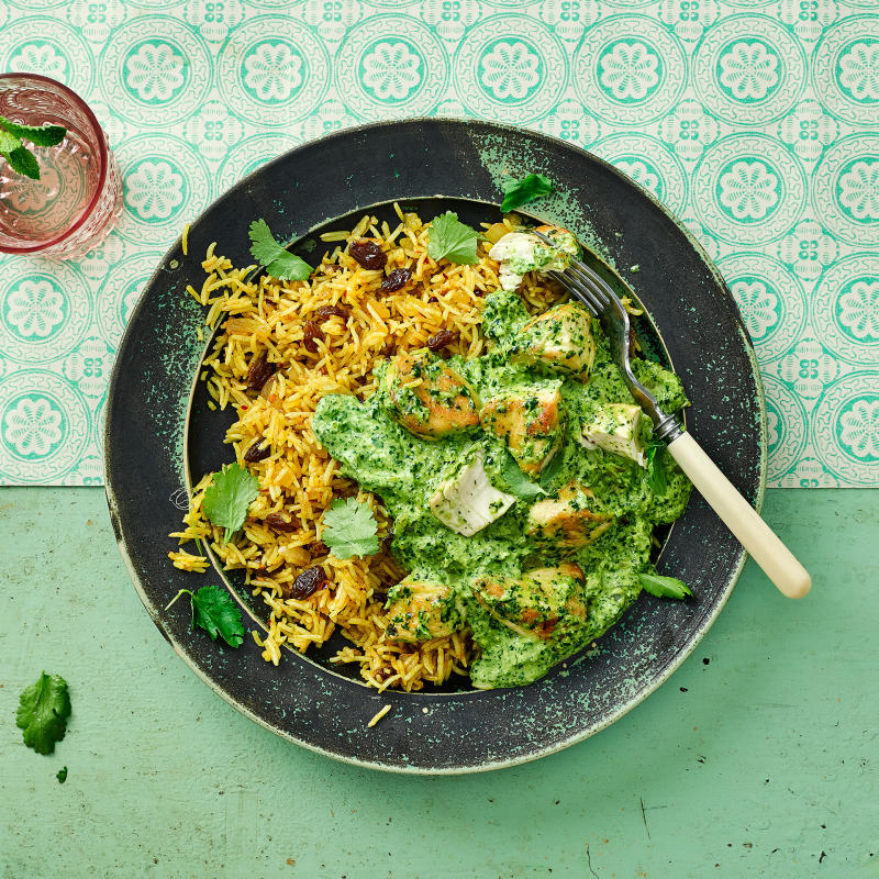 Coriander Chicken & Spiced Rice Recipe Gousto