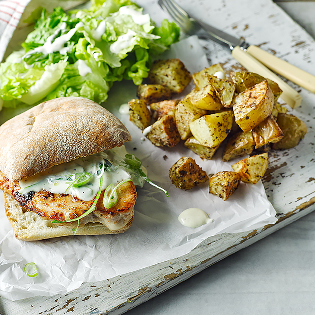 Crusty Chicken Ciabatta Burger