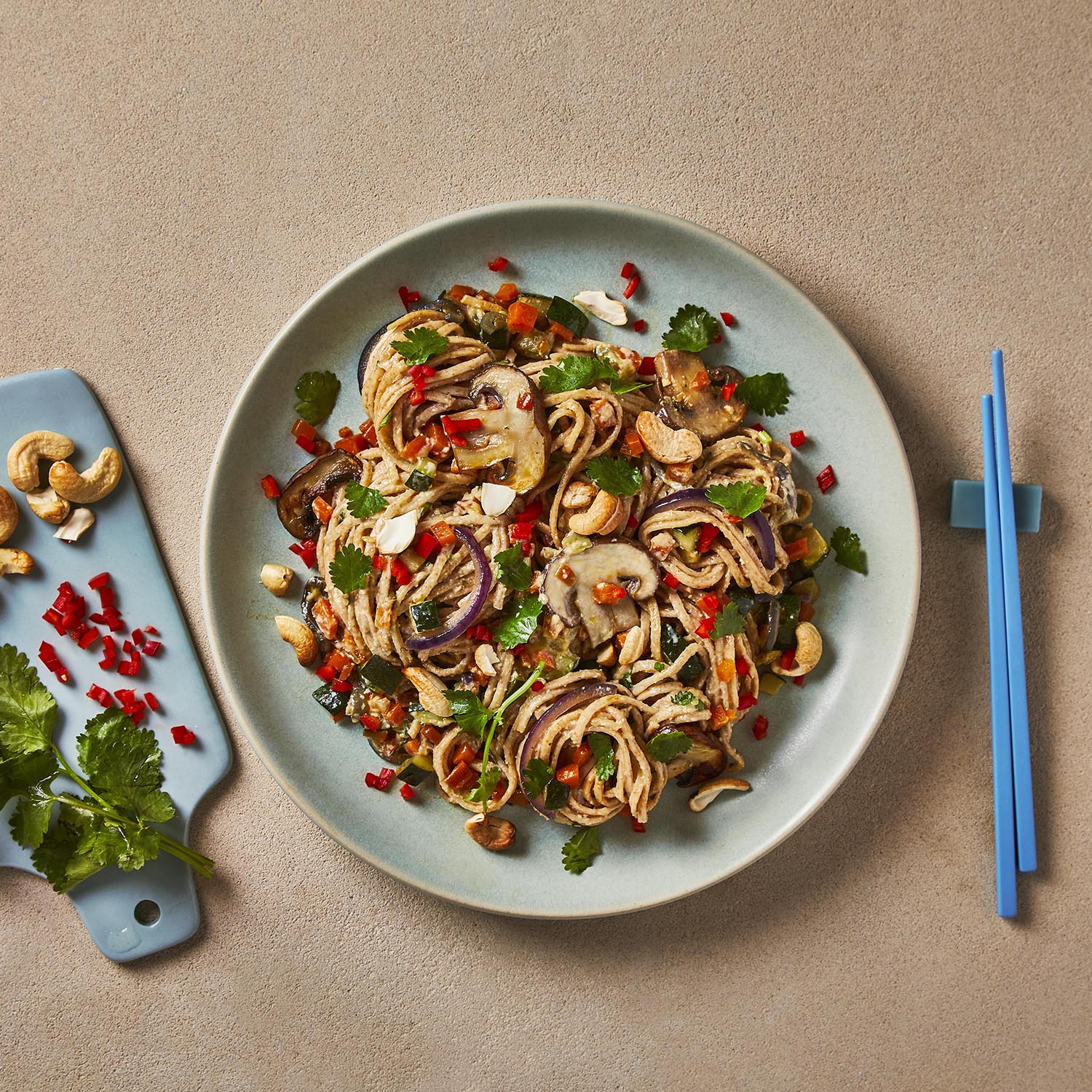 Vegetable Noodles & Silky Cashew Nut Sauce Recipe Gousto