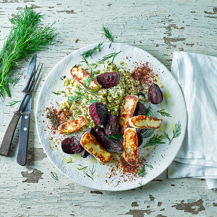 Halloumi, Beetroot & Giant Couscous Recipe Gousto